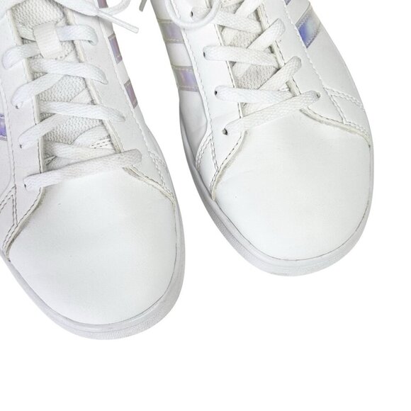 ADIDAS White Blue Iridescent GRAND COURT Sneaker FW1274 Shoe Men's Size 7 - Picture 9 of 9